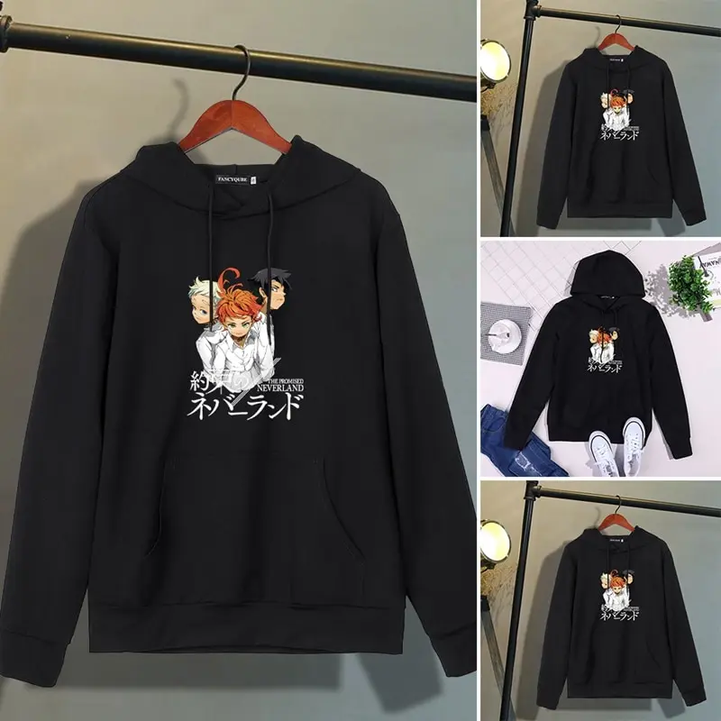 

2020 New Hot style Anime The Promised Neverland Emma Eyes Hoodies Fashion Men Women Sweatshirt Casual Hooded Harajuku