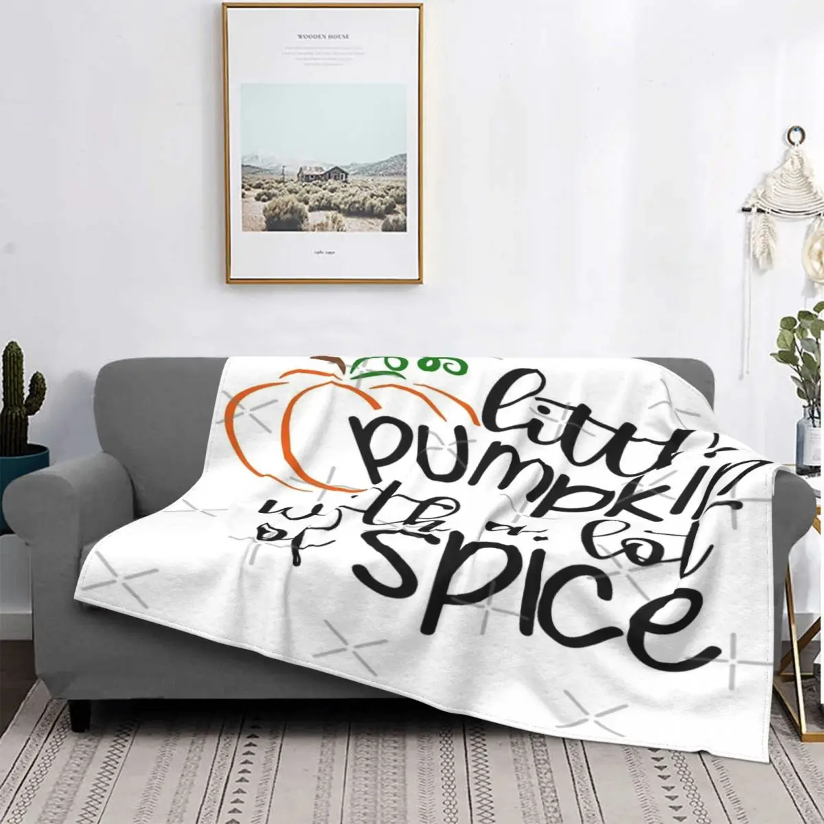 

Una pequeña calabaza con muchas especias, 1 manta, colcha para cama, edredones A cuadros, manta para sofá, manta de muselina A c