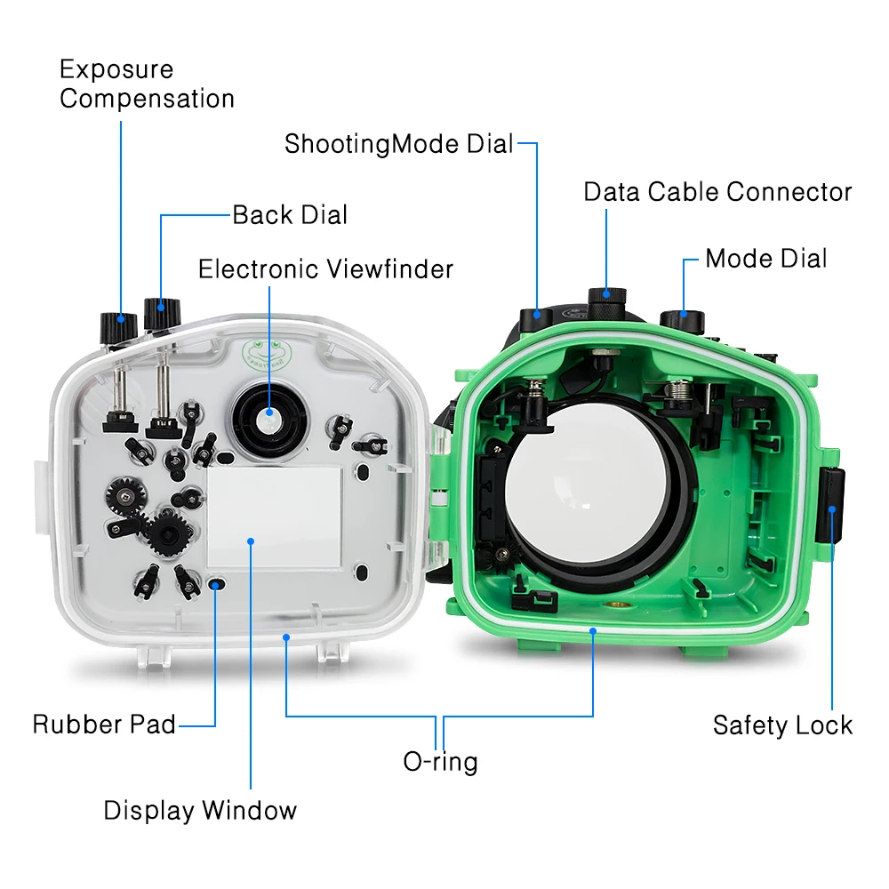 للبيع حافظة مثبت مضاد للماء من العلامة التجارية فوروغاسا7 RII لهاتف سوني A7II 40 م مقاوم للماء تحت الماء حاوية الكاميرا الغوص
