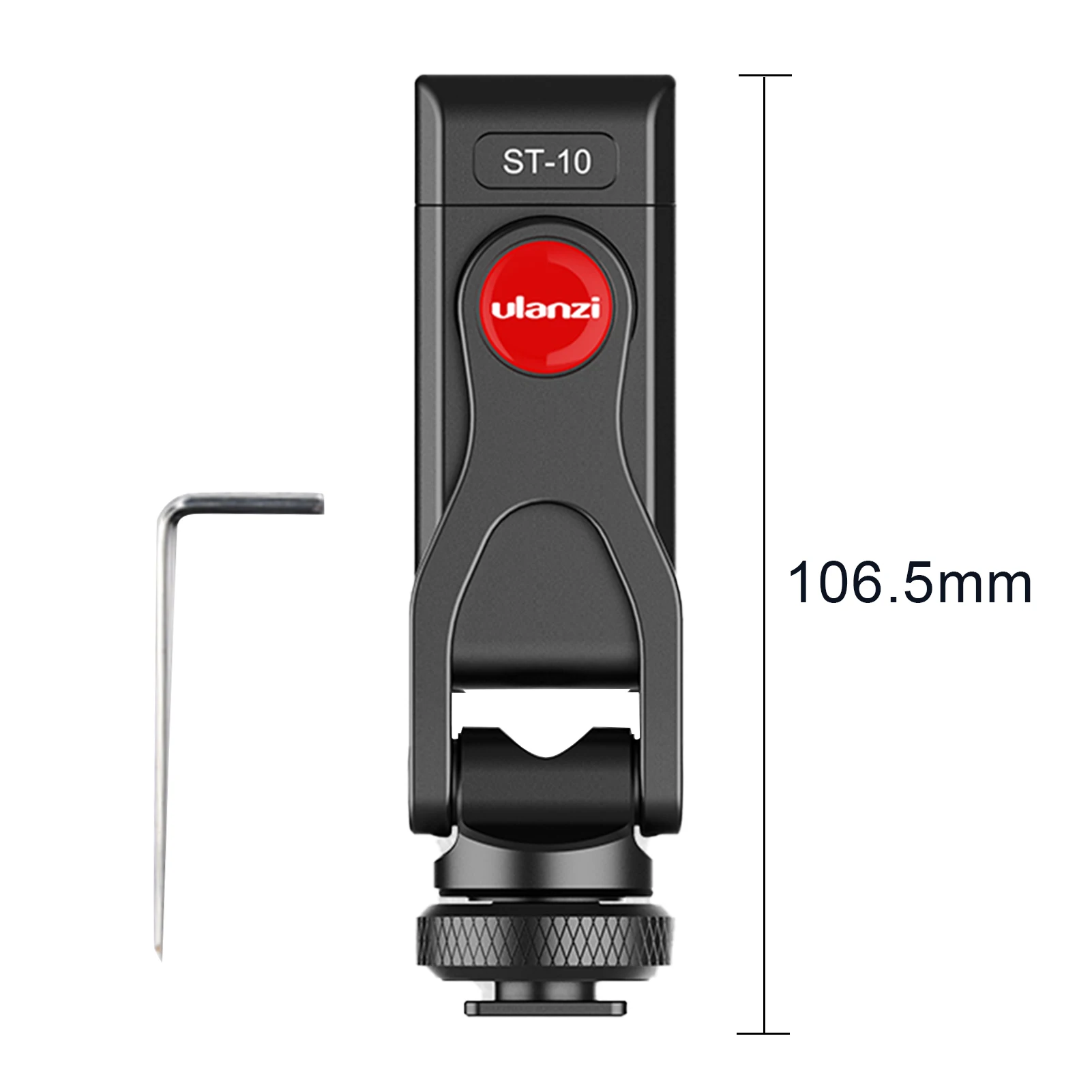 

Ulanzi ST-10 Cold Shoe Phone Tripod Mount DSLR Monitor Mount 360 Rotation Metal Phone Holder Smartphone Vlog Clip Mount