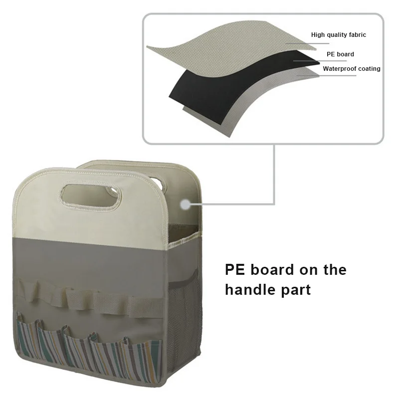 

Waterproof Multifunctional Tool Organizer Tote Bag with Side Pocket Portable Gardening Accessory Hogard