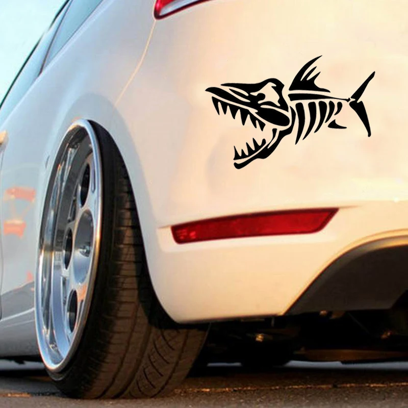 Автомобильная наклейка морские рыбные кости забавная съемная Водонепроницаемая