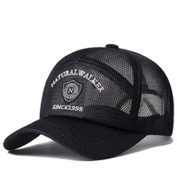 summer unisex men fishing baseball caps women breathable mesh snapback hats black casual sport hats cap