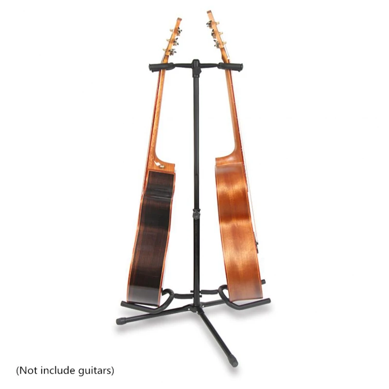 

Double Holders Aluminum Alloy Floor Guitar Stand Guitarra Bracket Stable Tripod for Display 2Pcs Acoustic Electric Guitar Bass 5