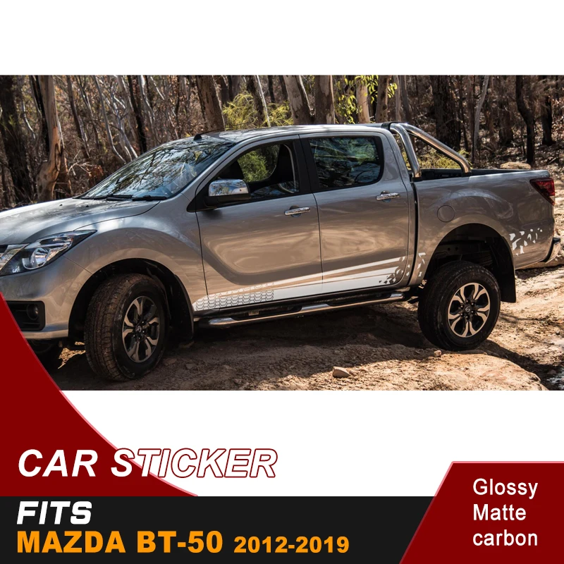Автомобильная наклейка s подходит для MAZDA BT 50 2019 2012 на боковую дверь и заднюю в
