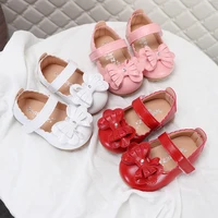 2020 spring summer child shoes baby toddler girls soft bottom sandals kids bowtie pearls party shoes