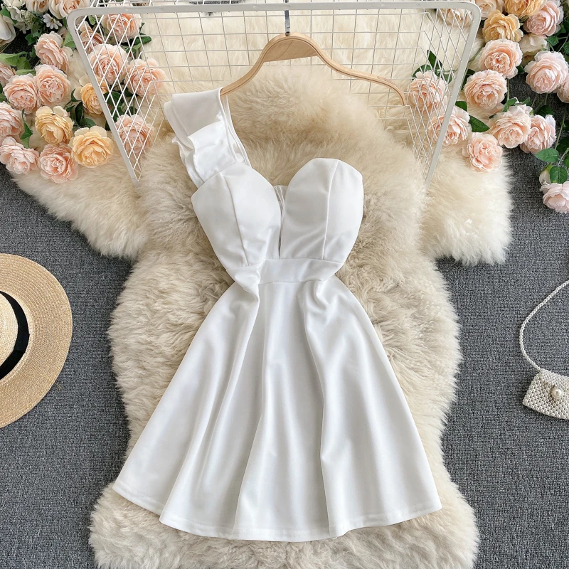 Сексуальным вырезом на спине и вечерние мини-платье женское летнее платье одно