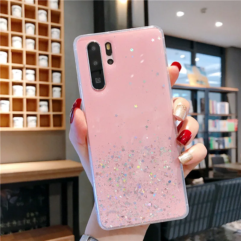 Мягкий чехол с блестками для Huawei Honor 9A 8A 8X 8S 7A 7C 20 30 Pro 10i 20i 9 10 Lite P30 P40 Y5 Y6 Y7 2019 |