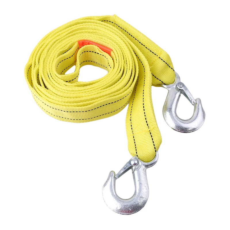 

3M/4M Towing Rope Strap Cable Pull Rope Strap With U Hooks High Strength Nylon With Reflective Strap For Car Truck Trailer SUV