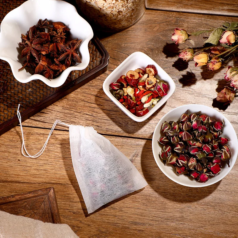 Чайные пакетики многоразовый фильтр Нетканая ванна для ног приправа Tisanes суп