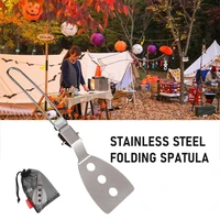 camping accessories cooking shovel folding spatula food turner hiking picnic spatula outdoor camping hiking bbq camping cookware
