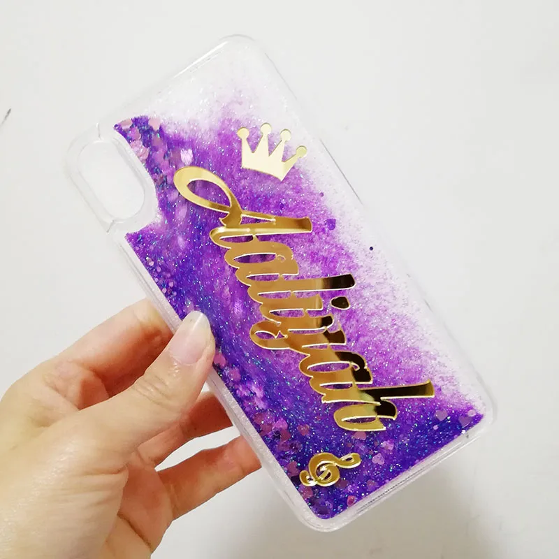 Роскошный индивидуальный чехол для телефона с именем на заказ iPhone 6 6S 7 8 Plus мягкий