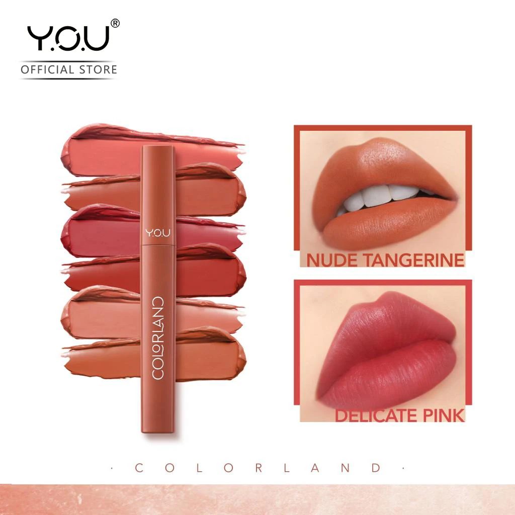 

YOU Colorland Powder Mousse Lip Stain New Formula Bright Lip In One Swipe Moisturizer Lipstick Waterproof Liquid Lipstick Makeup