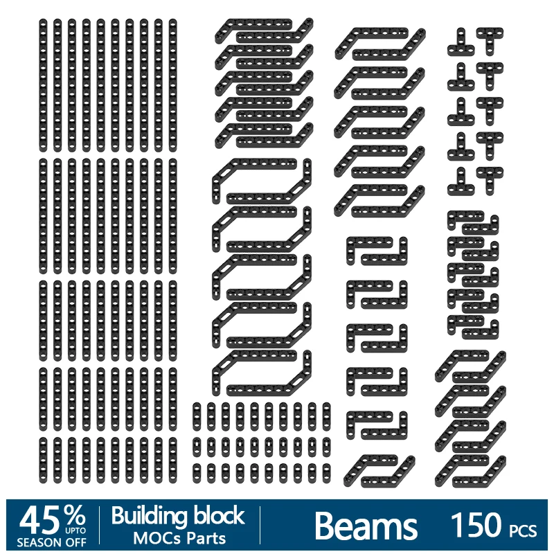 Конструктор конструктор технология MOC соединители мост балка кирпич шестерни