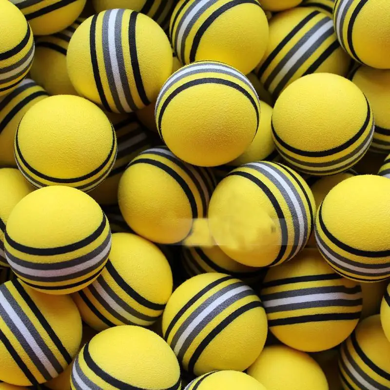 

50Pcs Yellow Golf Sponge Balls Indoor Outdoor Training Practice Foam Lot