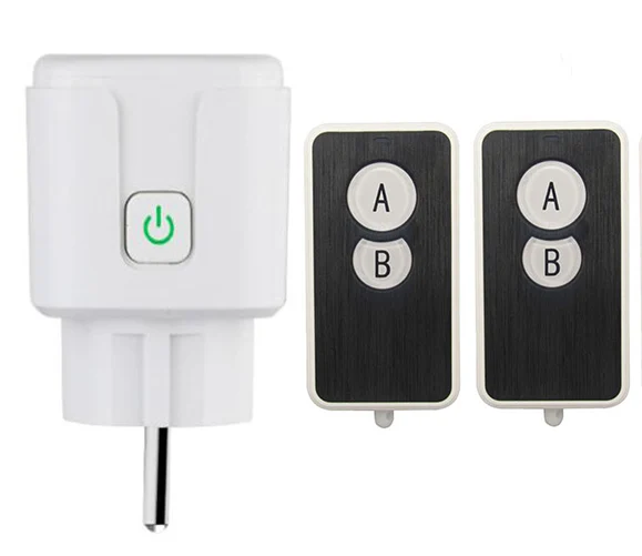 433 МГц AC 110 В 220 ЕС RF Интеллектуальная вилка питания с монитором Беспроводная