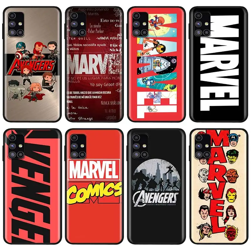 

Marvel Avengers Logo Superhero For Samsung Note 20 10 8 9 M02 M31 S M60S M40 M30 M21 M20 M10 S F62 M01 Ultra Pro Plus Phone Case