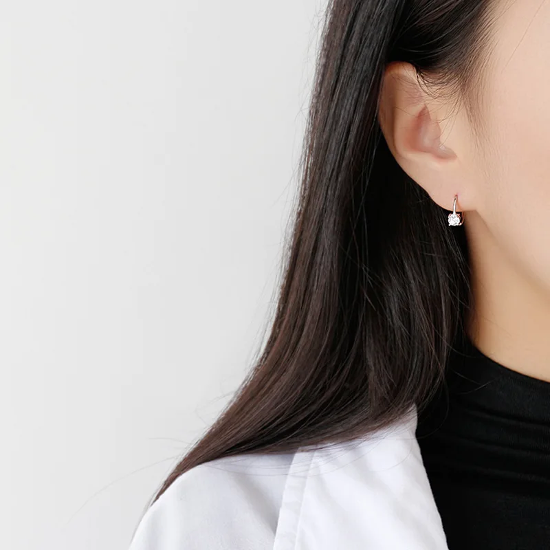 Минималистичные серьги-гвоздики с микроцирконом AsinLove Mini из серебра 925 простые, яркие и популярные для женщин, универсальный подарок.