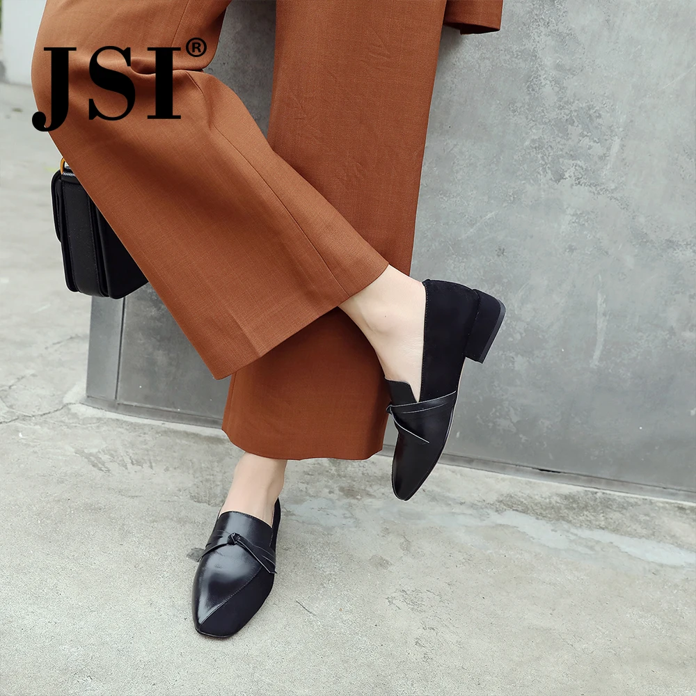 JSI/Женская обувь с квадратным носком без шнуровки из натуральной кожи Женская