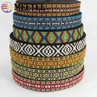 5meters 38mm embroidered jacquard webbings ethnic lace ribbons for bag strap sewing tape bias binding diy garment accessories