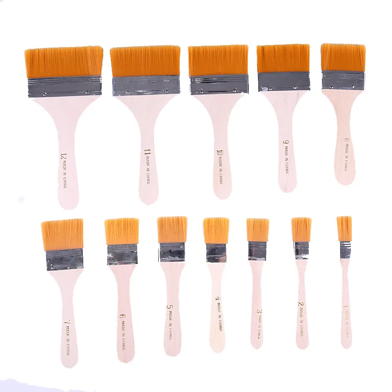

[Chuangyi] no.1-12 nylon oil painting brush barbecue brush nylon wool brush wool brush small brush