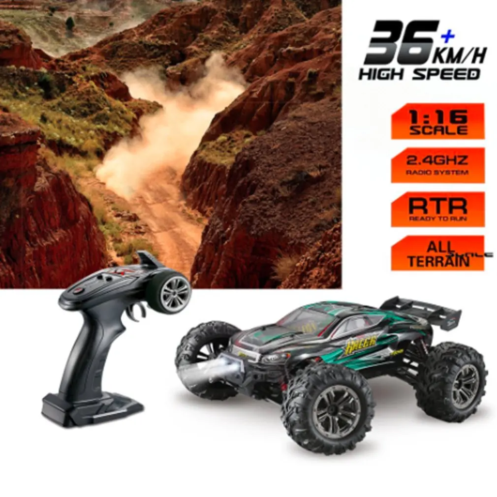 

9138 1:16 RC Car 4WD Brushed Motors Driving Desert Truck Drive Bigfoot Remote Control Car Model Off-Road Speed Vehicle Toy