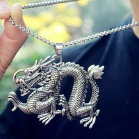 domineering dragon necklace motorcycle party punk cool biker long chain for men women rock hip hop jewelry party gifts