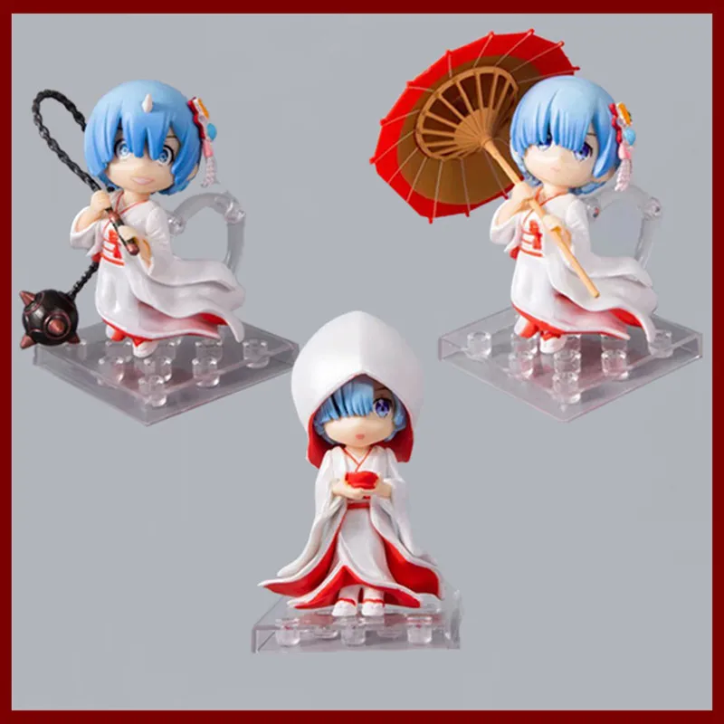 

10cm Japanese Anime Figure Re:Life In A Different World From Zero Cute Rem Q Version Action Figure Collectible Model Toy Gifts