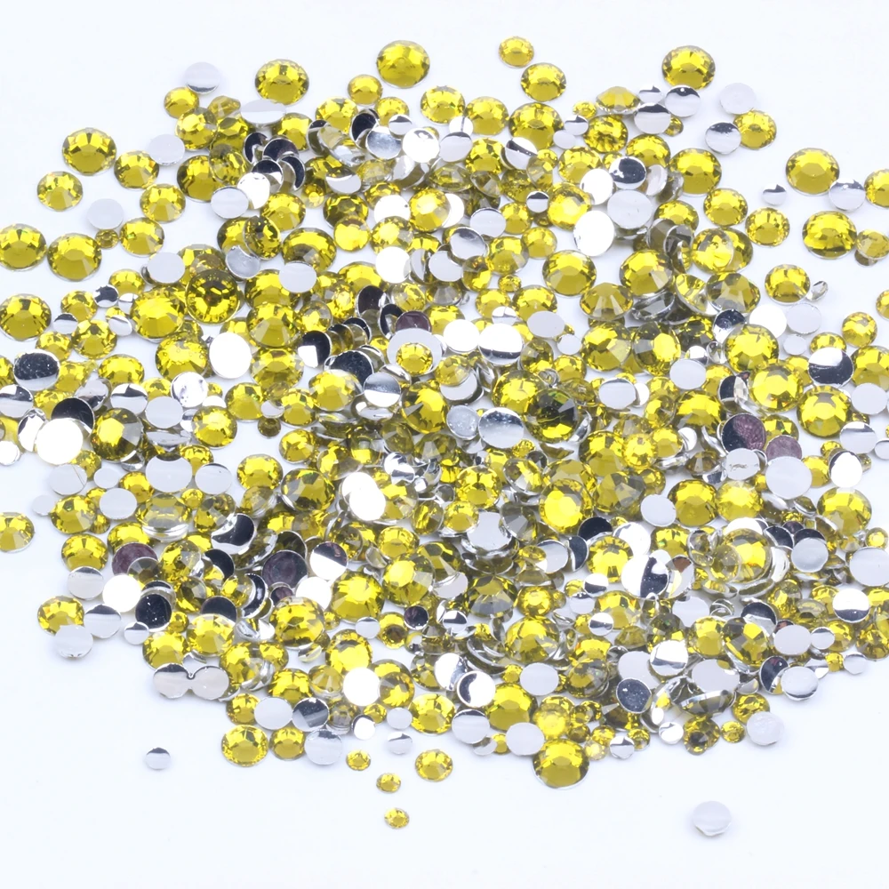 Стразы из оливковой смолы 2 6 мм с круглым плоским основанием без горячей фиксации