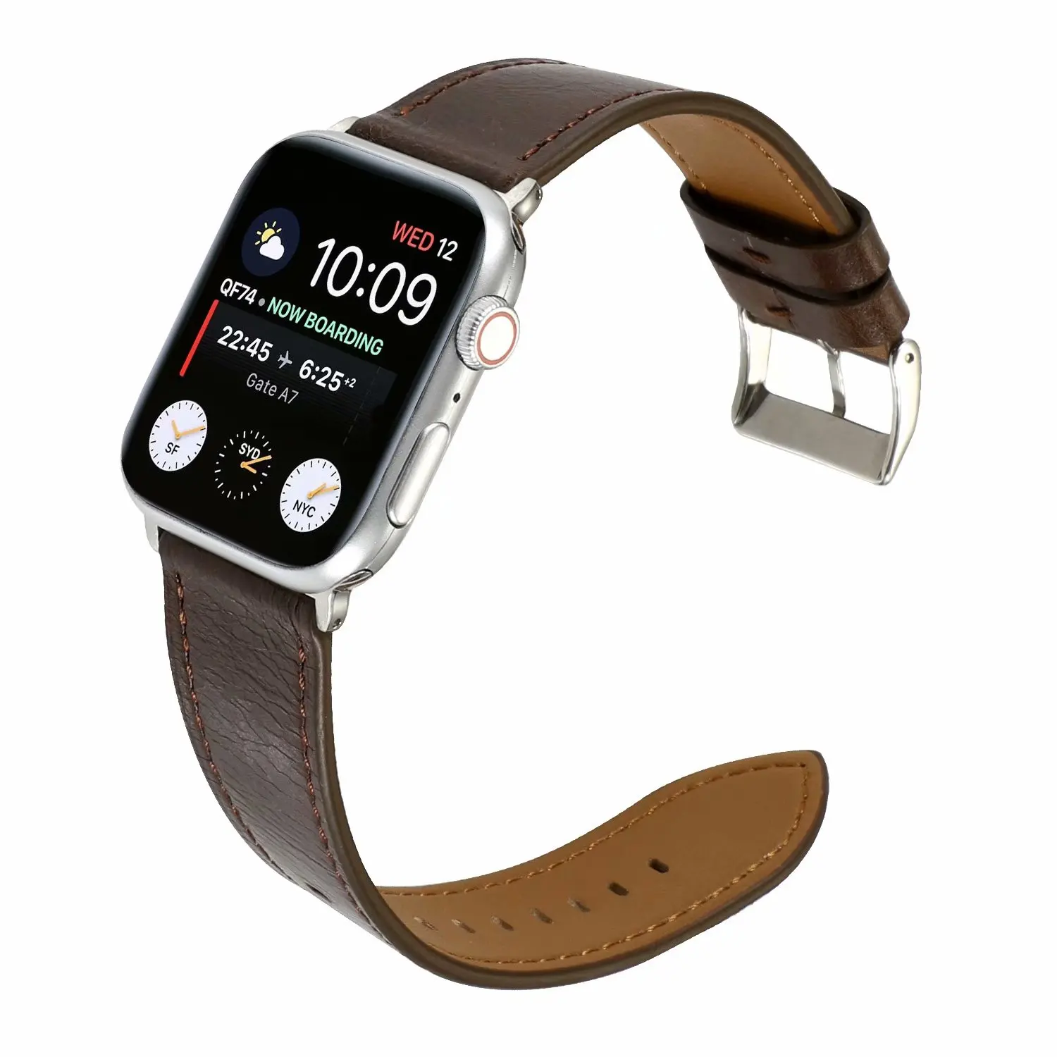 Ремешок из натуральной кожи для Apple Watch Band 44 мм 42 40 38 браслет карамельных цветов