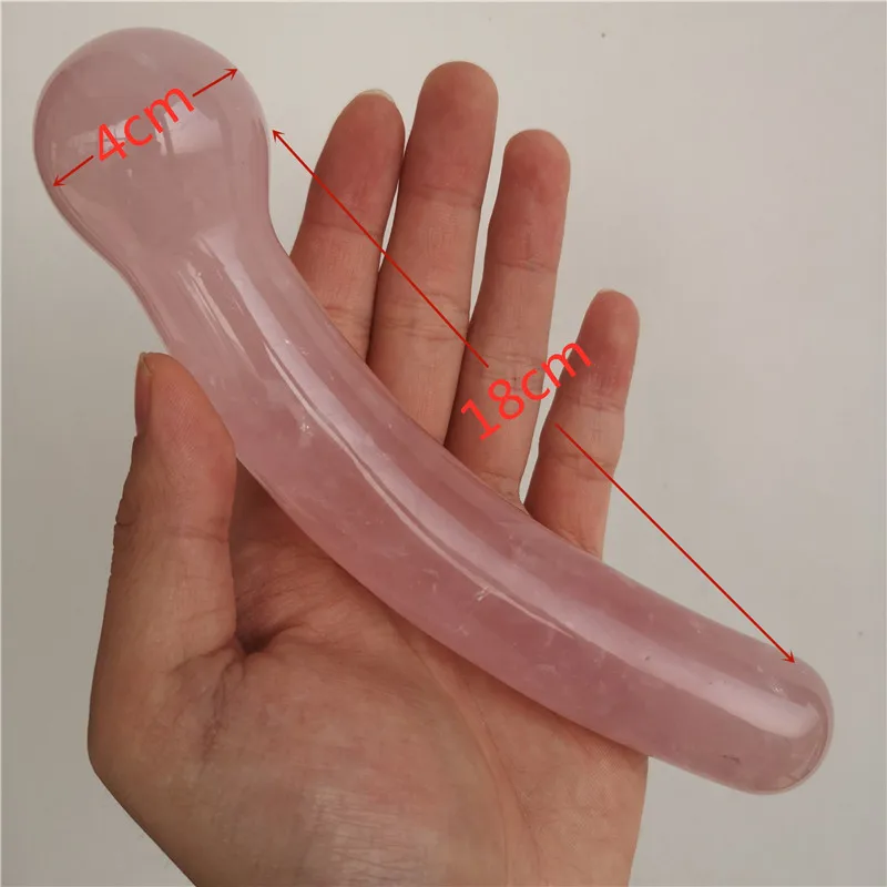 

18 см Натуральный Камень Роза кварц Кристальный массаж Йони палочка секс-игрушки для исцеления подарок