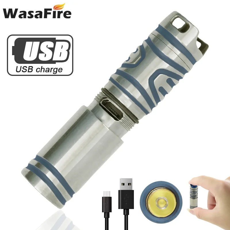 Портативный перезаряжаемый карманный фонарик XPG R5 вращающийся маленький