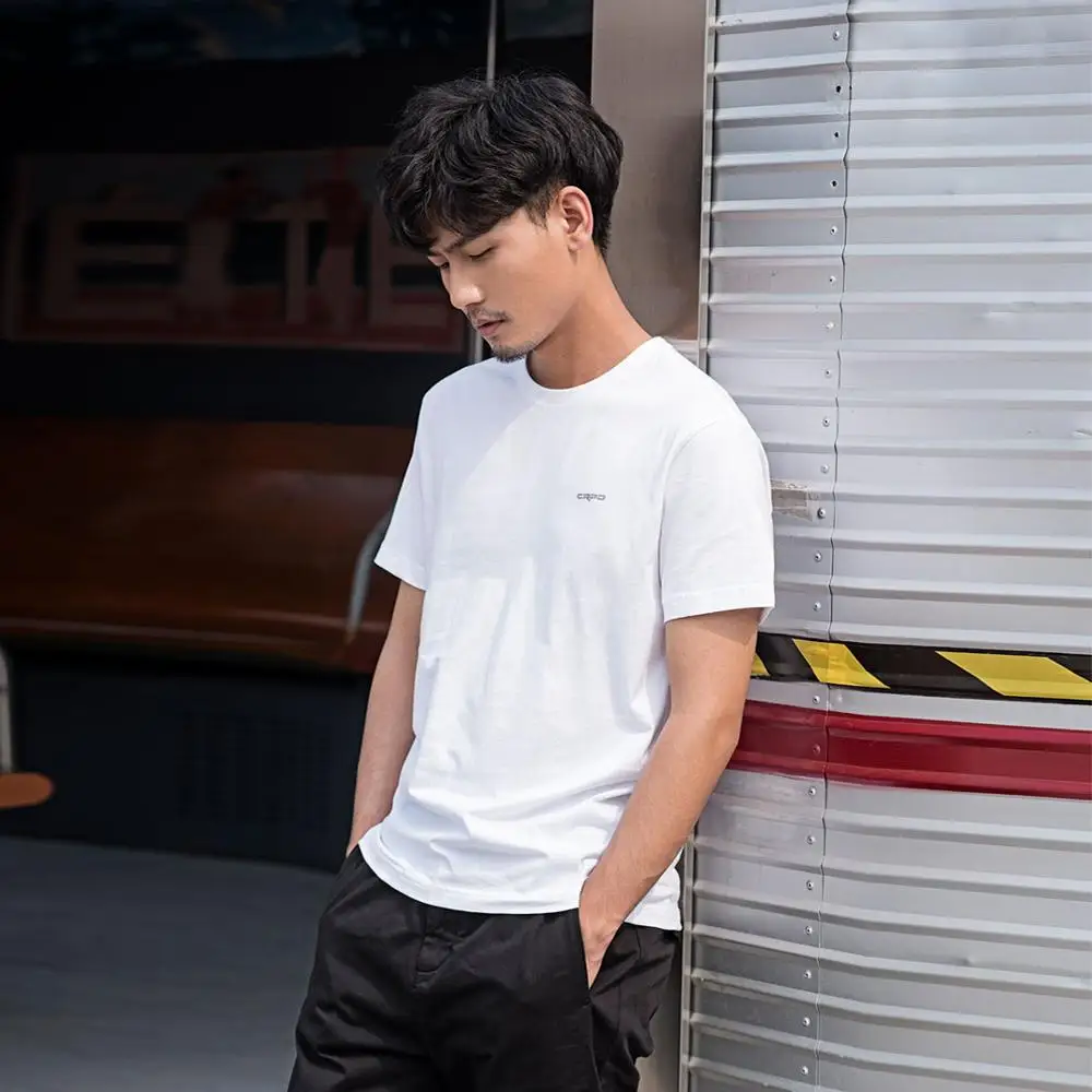 New Youpin Men's round neck combed cotton casual antibacterial T-shirt summer Male Sweat-Absorbent Cotton Short sleeve 2pcs | Дом и сад