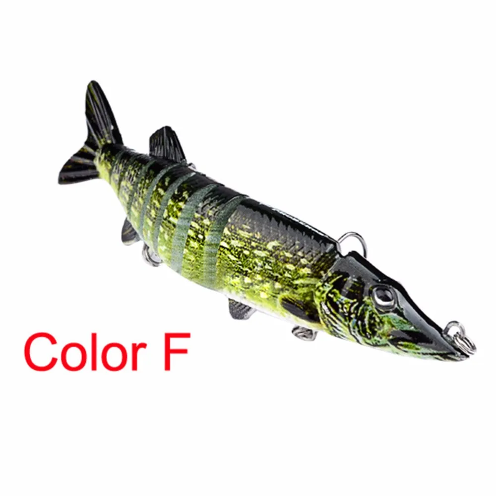 

6 Styles Fishing Lures 5" 9-Segement Plastic Muskie Fishing Lure Pike Lure Crank Bait Fish Bait Tackle Wholesale