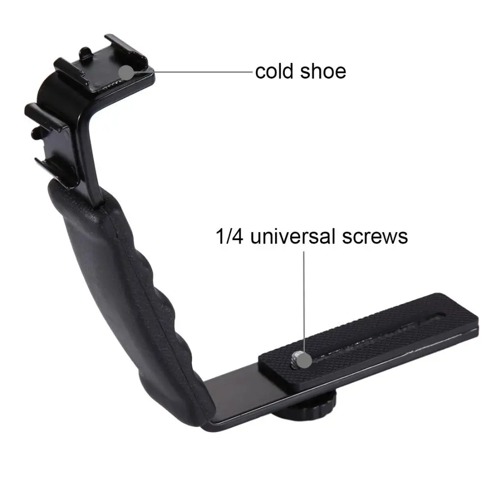 For Video Light Flash DSLR Holder Photography Camera Grip L-Shape Bracket With 2 Side Hot Shoe Mounts r60 | Электроника