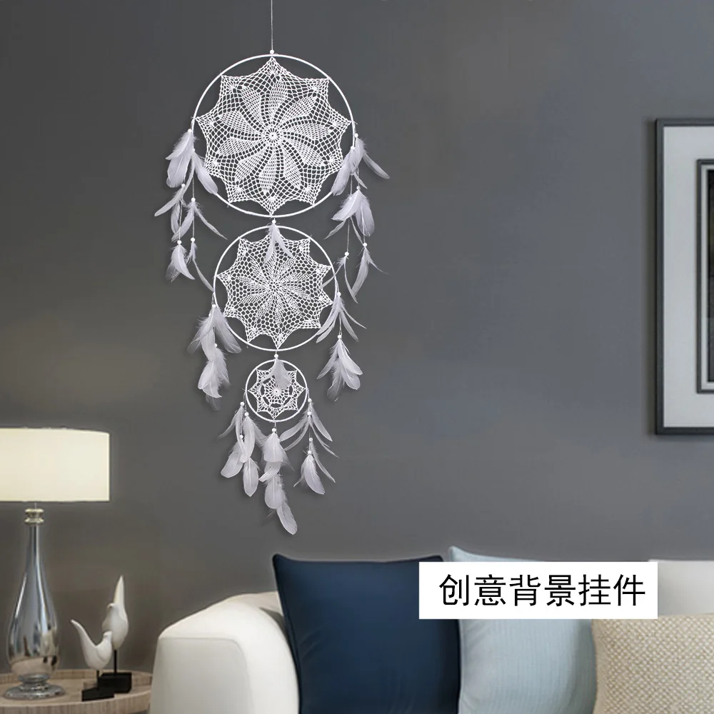 Трёхкольное кружевное Ловец снов свадебное украшение оригинальное Украшение