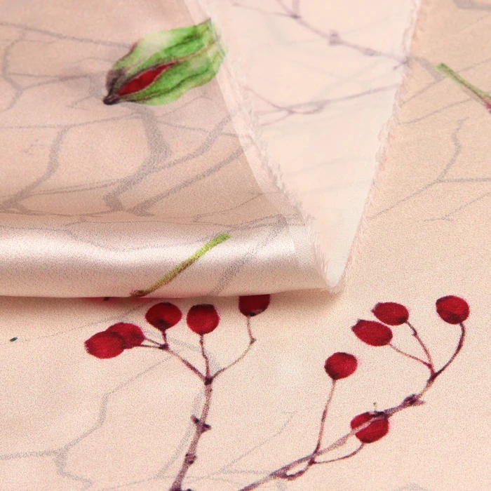 

118cm wide silk stretch satin fabric 19 mm digital inkjet silk fabric for dress stretch spandex fabric wholesale silk cloth