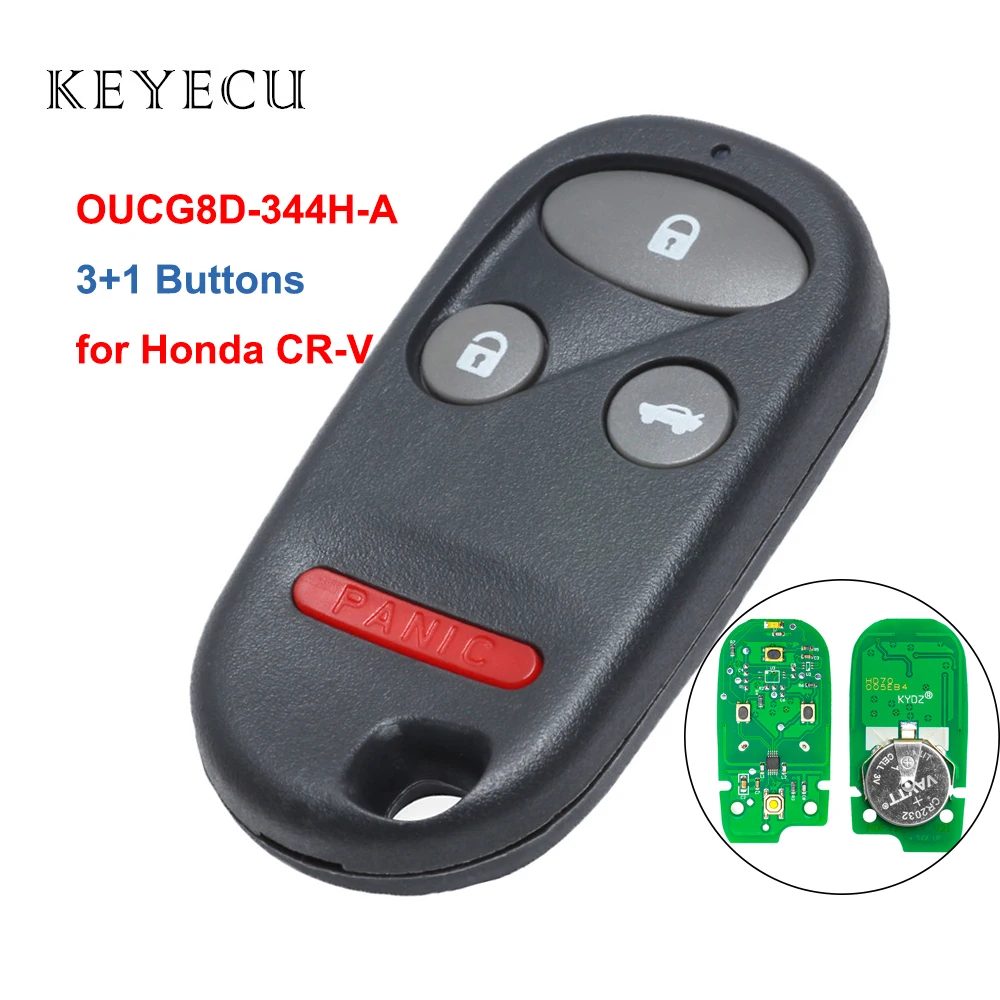 Keyecu дистанционный брелок 3 + 1 кнопка 313 8 МГц для Honda CR-V 2002 2003 2004 автомобильный ключ