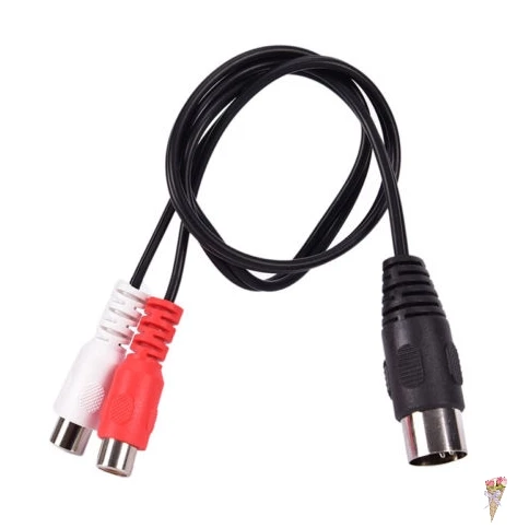 Аудиокабель MIDI DIN 5P папа 2 RCA разъем мама 0 5 м|Кабели HDMI| |