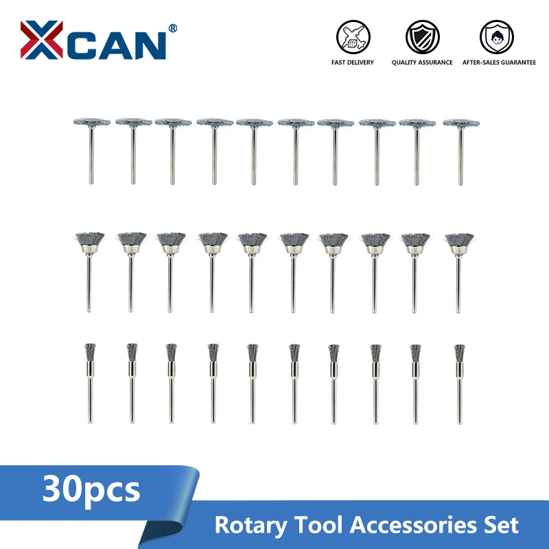 

XCAN Polishing Wheel Brush Abrasive Rotary Tool Accessories 30pcs Steel Wire Brush Disc For Metal Polishing Metalworking Tool