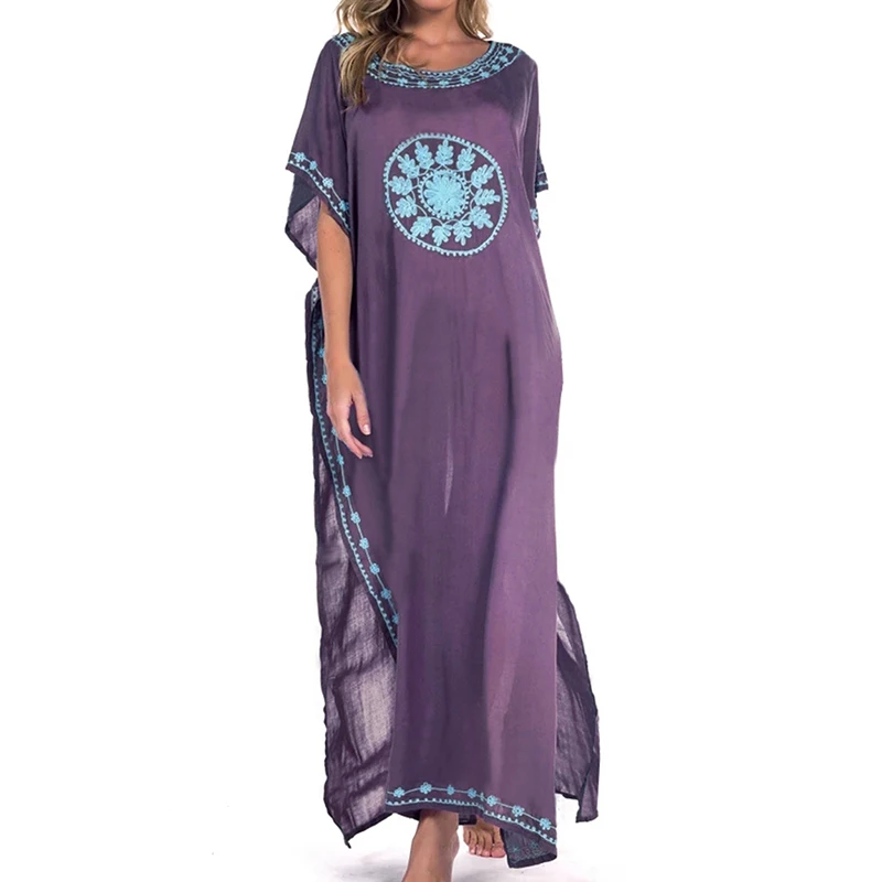 Хлопковое пляжное платье макси, Saida de Praia, Пляжная накидка, Sarong,, Robe de plage Vestidos de Плайя, Пляжная парео-туника, пляжная одежда