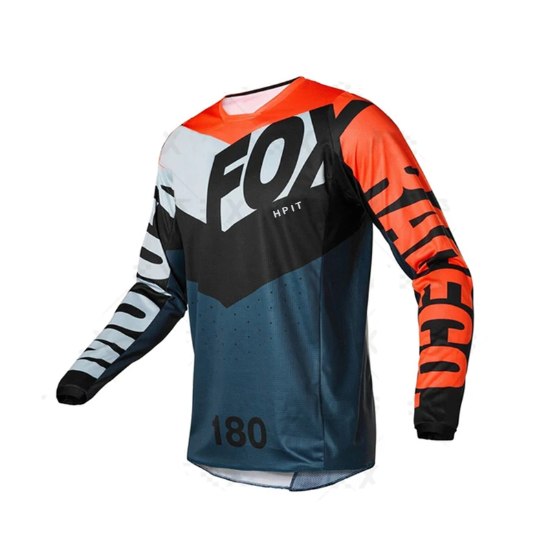 2022 Men's summer long-sleeved downhill hpit FOX mountain bike cycling jersey breathable cycling jersey mountain sweatshirt