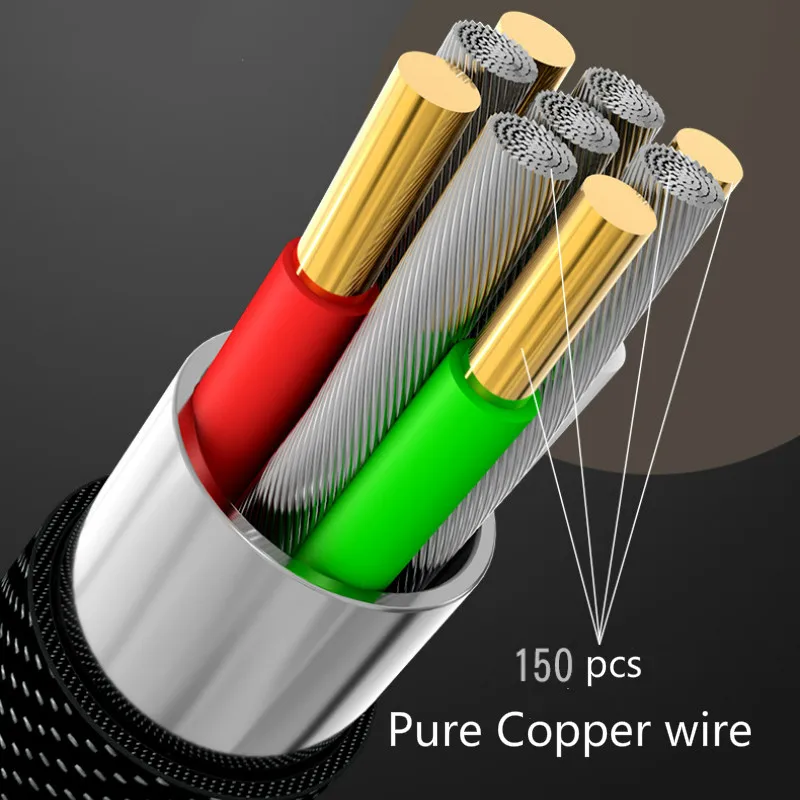 2 пары в упаковке с разъемом usb type-c кабель для зарядки 5A быстрой и передачи данных