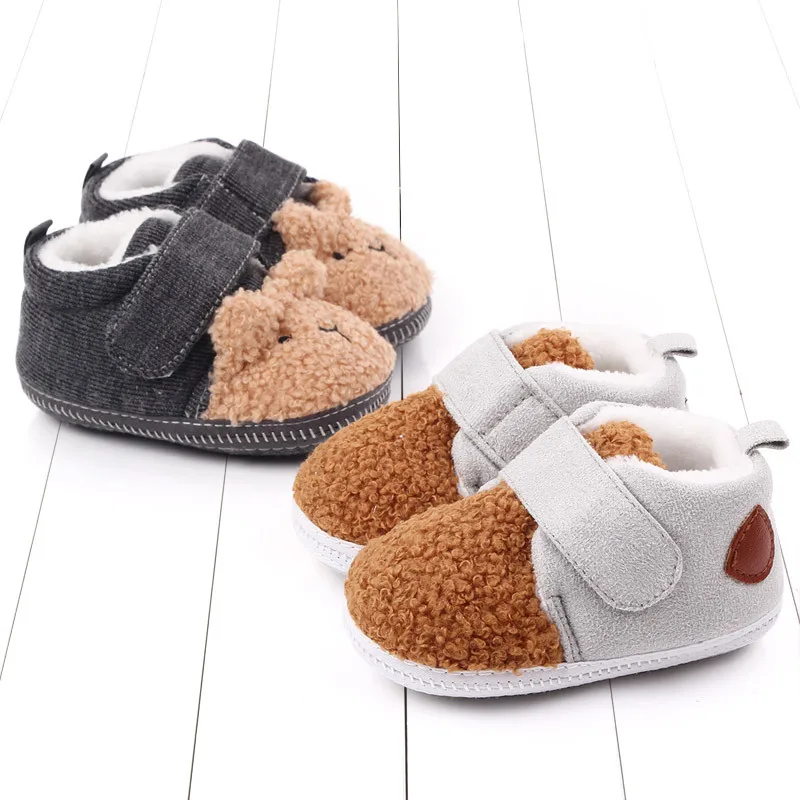 

Newborn Baby Shoes Warm Baby Girls Boys Breathable Anti-Slip Casual Cartoon Sneakers Toddler Soft Soled Walking Shoes