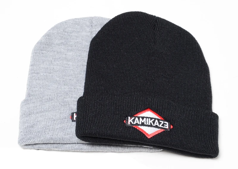 Kamikaze вязаная шапка Eminem последний альбом шапки KAMIKAZE вышивка бини зимняя теплая Skullies& лыжные шапочки эластичная вязаная шапка