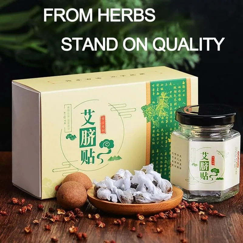 60 шт. наклейка для пупка мокса Массажная подушка акупунктуры прогревания живота