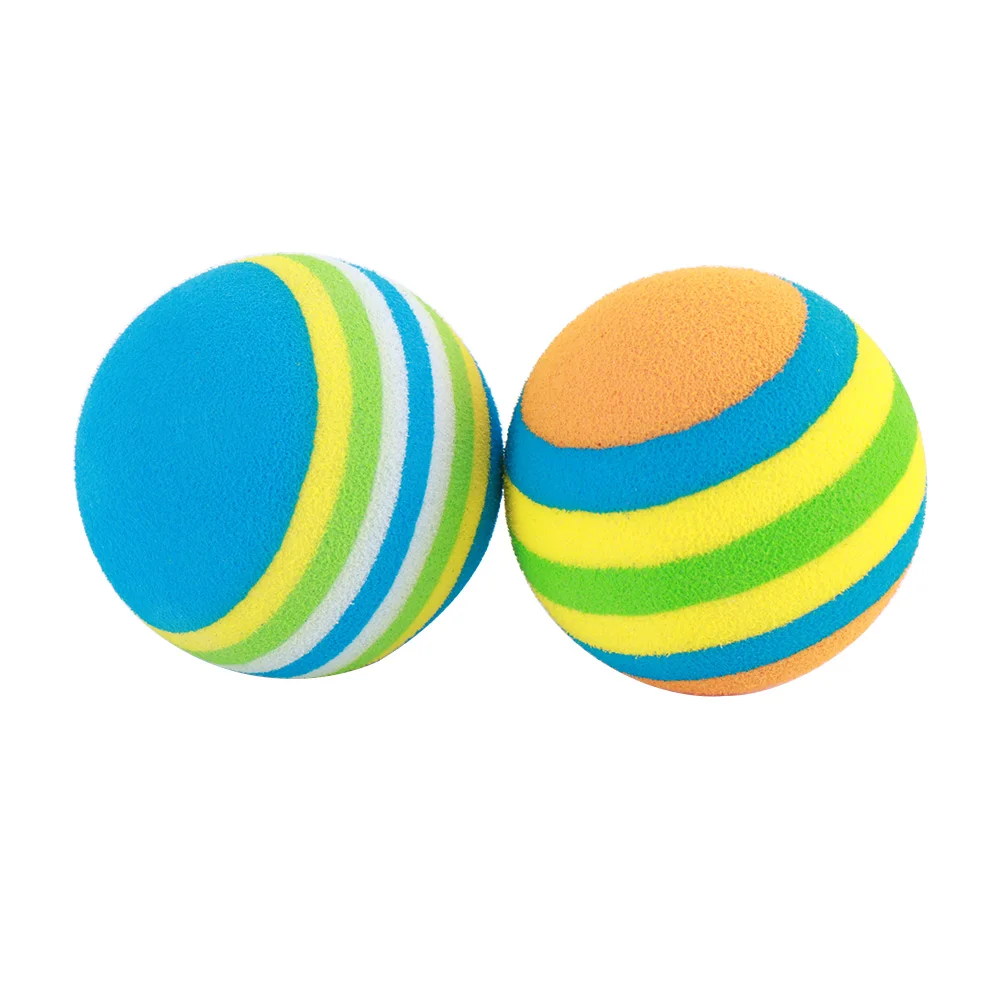 10 шт./партия Радужный мячик игрушка для животных EVA Мягкая интерактивная Кошка