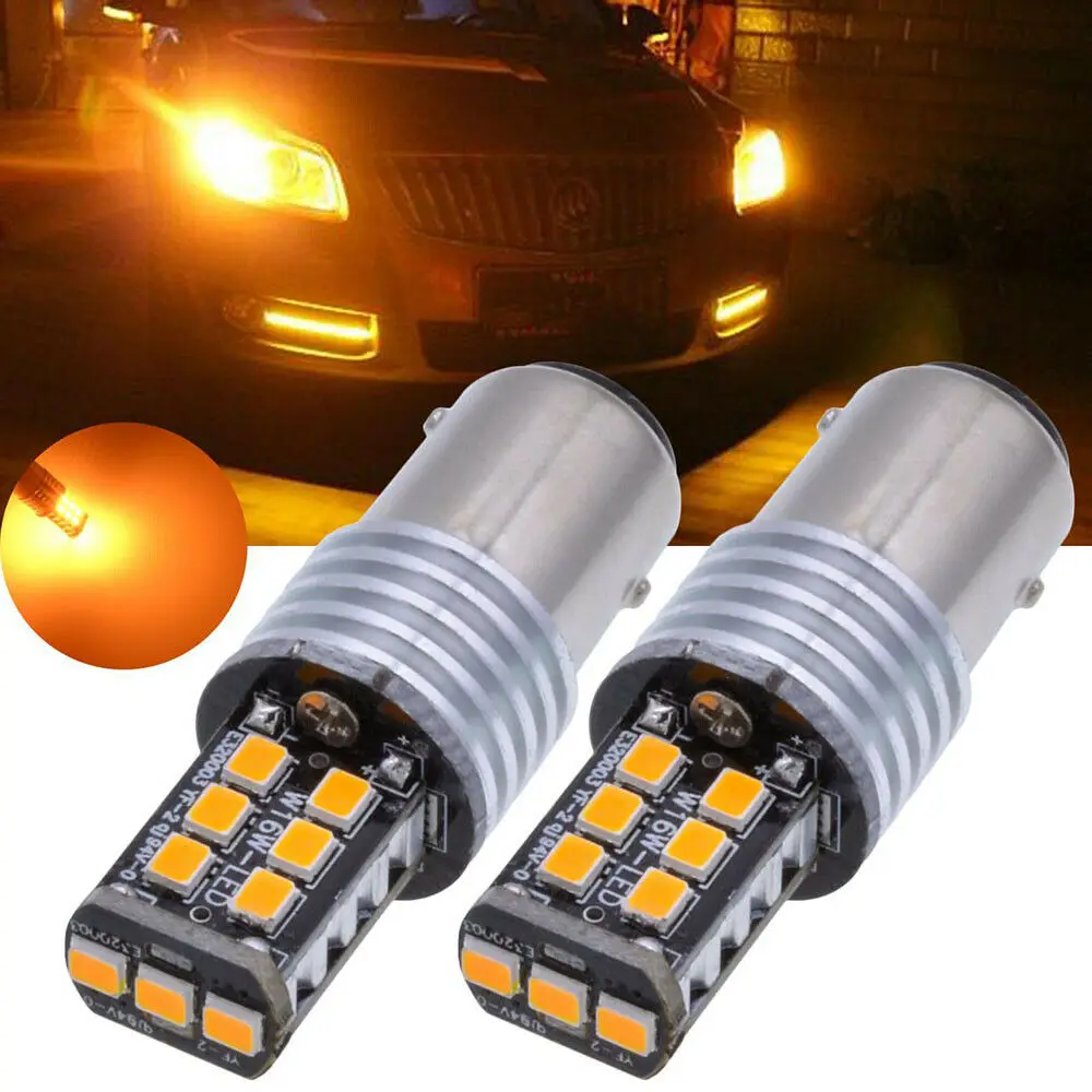

10x 1156 BA15S Canbus 12V DC 15SMD 15LED led NO Error Turn Car Signal Parking Bulbs Rear Lights 1073 1093 1129 1141 1159 1259