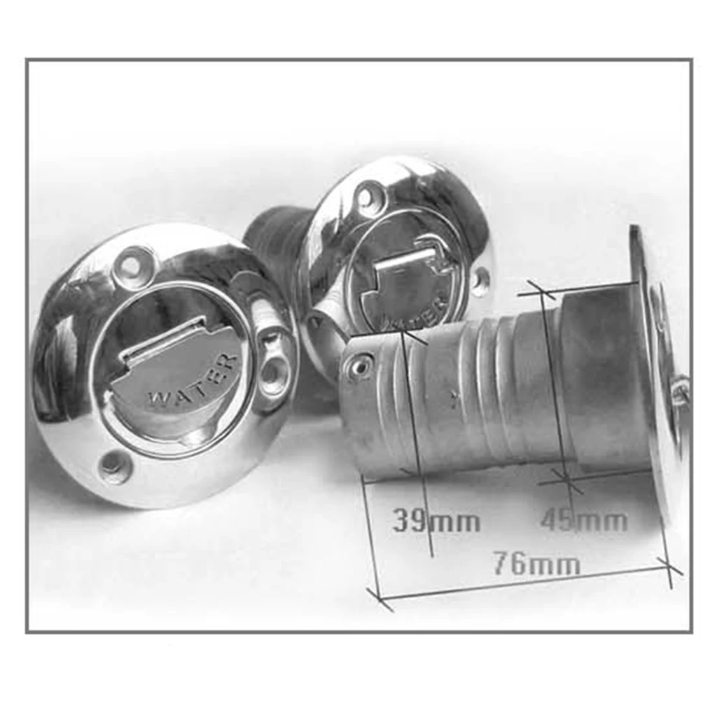 

Stainless Steel 316 Waste Boat Deck Filler Keyless Cap 1-1/2" 38mm