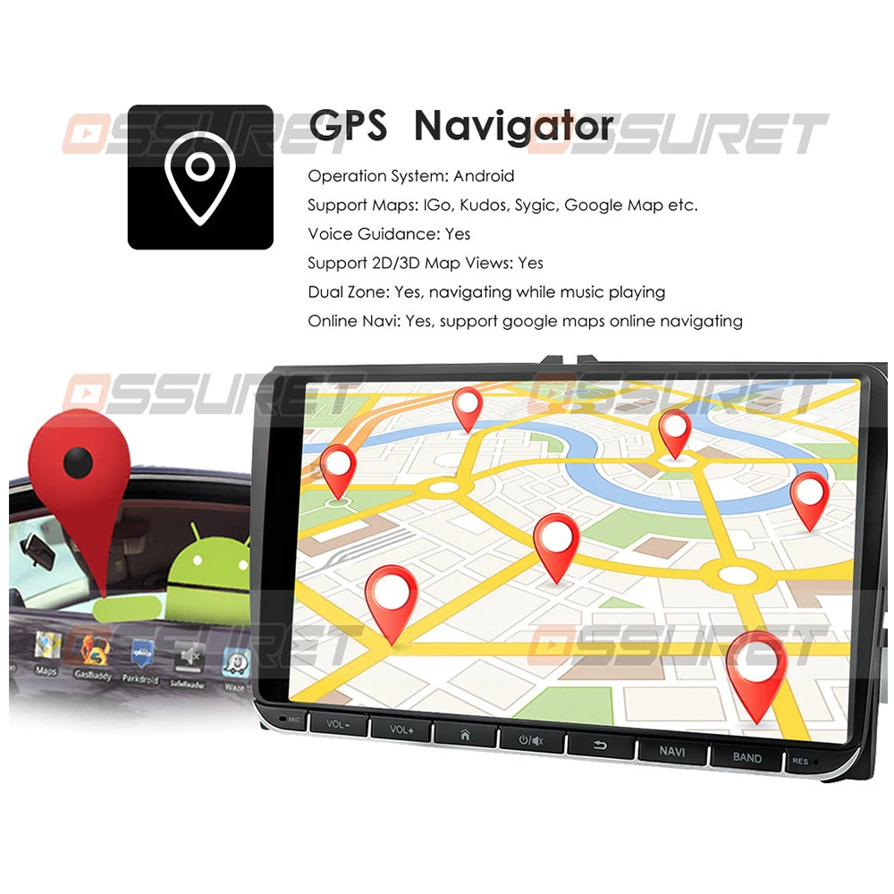 Автомобильный мультимедийный плеер с GPS зеркальная ссылка 32 ГБ ОЗУ 2 Гб ПЗУ для V